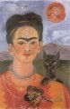Autorretrato con retrato de Diego en el pecho y María entre cejas feminismo Frida Kahlo